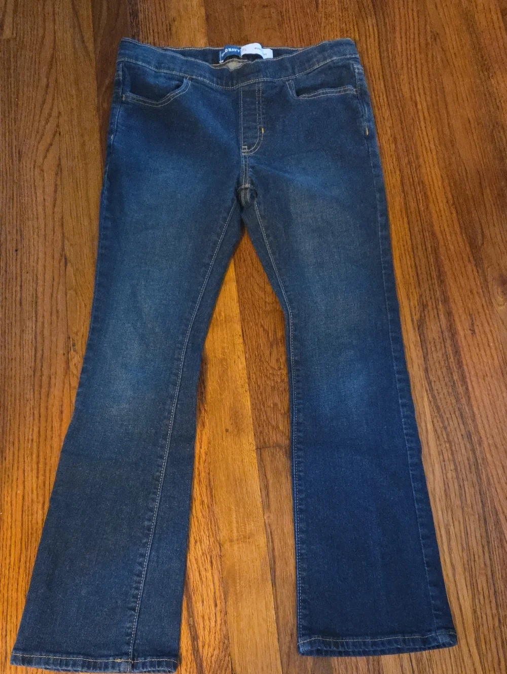Old Navy Girl’s Boot-cut Jeans Trio - Light Blue, Medium Blue & Black XL (14-16)